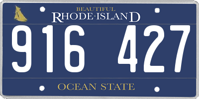 RI license plate 916427