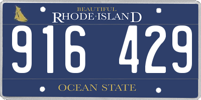 RI license plate 916429