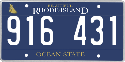RI license plate 916431