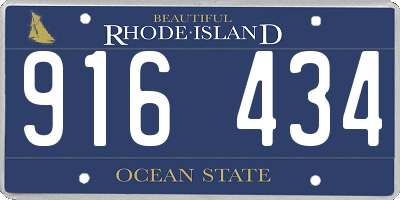 RI license plate 916434