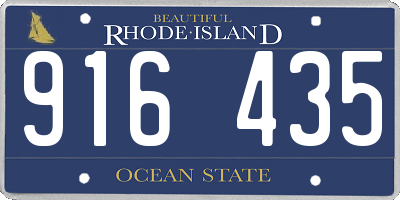 RI license plate 916435