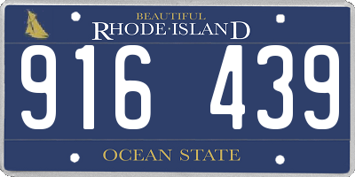 RI license plate 916439