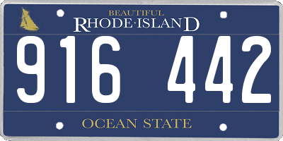 RI license plate 916442