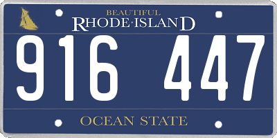 RI license plate 916447