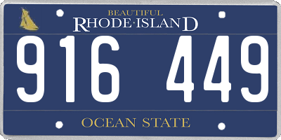 RI license plate 916449