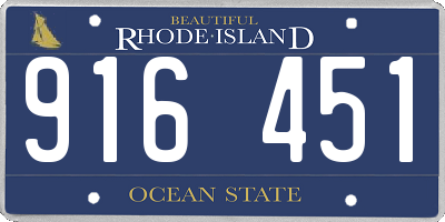 RI license plate 916451