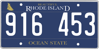 RI license plate 916453