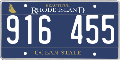 RI license plate 916455