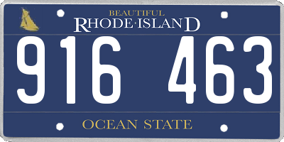 RI license plate 916463