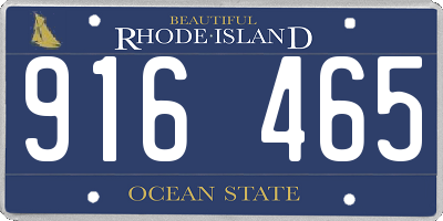 RI license plate 916465
