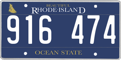 RI license plate 916474