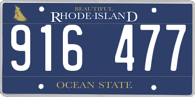RI license plate 916477