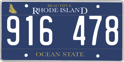 RI license plate 916478