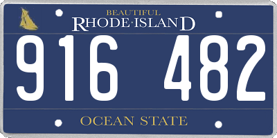 RI license plate 916482