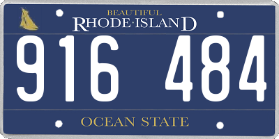RI license plate 916484