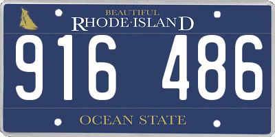RI license plate 916486