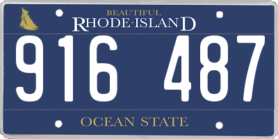 RI license plate 916487