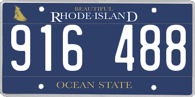 RI license plate 916488