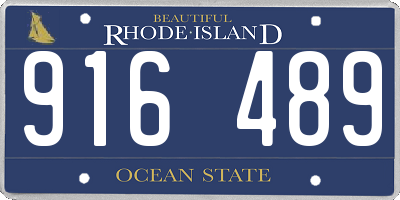 RI license plate 916489