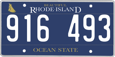 RI license plate 916493