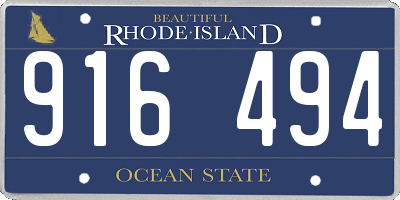 RI license plate 916494