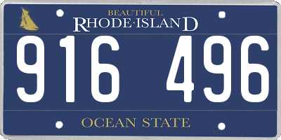 RI license plate 916496