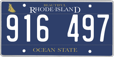 RI license plate 916497