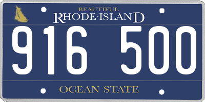 RI license plate 916500