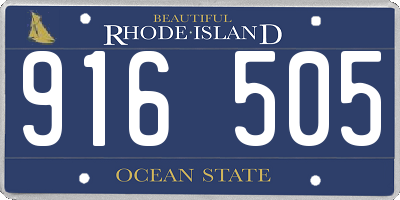 RI license plate 916505