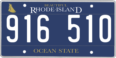 RI license plate 916510