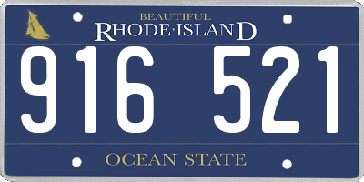 RI license plate 916521