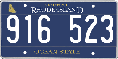 RI license plate 916523