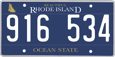 RI license plate 916534
