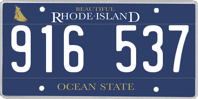 RI license plate 916537
