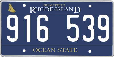 RI license plate 916539