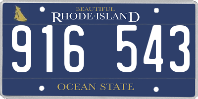 RI license plate 916543