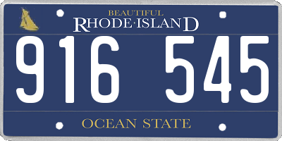 RI license plate 916545