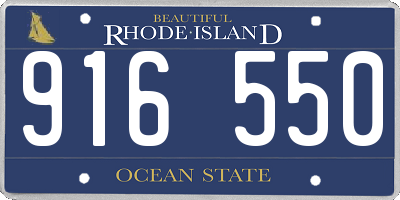 RI license plate 916550
