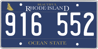 RI license plate 916552