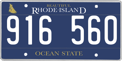 RI license plate 916560