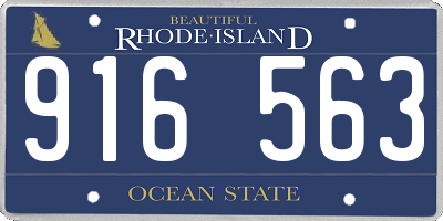 RI license plate 916563