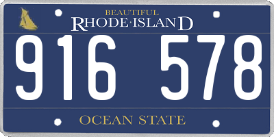 RI license plate 916578