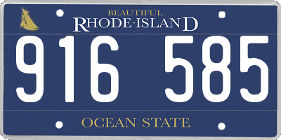 RI license plate 916585