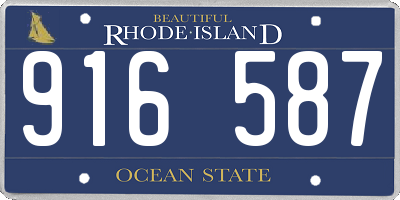 RI license plate 916587