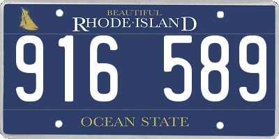 RI license plate 916589