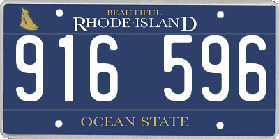 RI license plate 916596