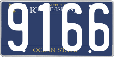 RI license plate 9166