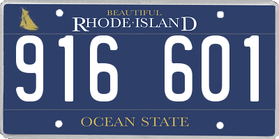 RI license plate 916601