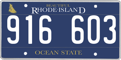 RI license plate 916603