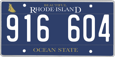 RI license plate 916604